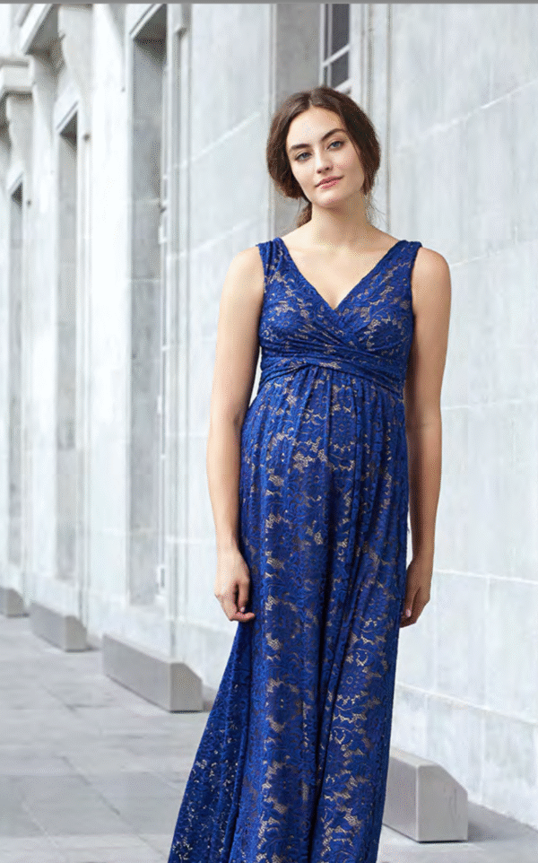 VESTIDO CHANTILLY MAXY - AZUL OSCURO